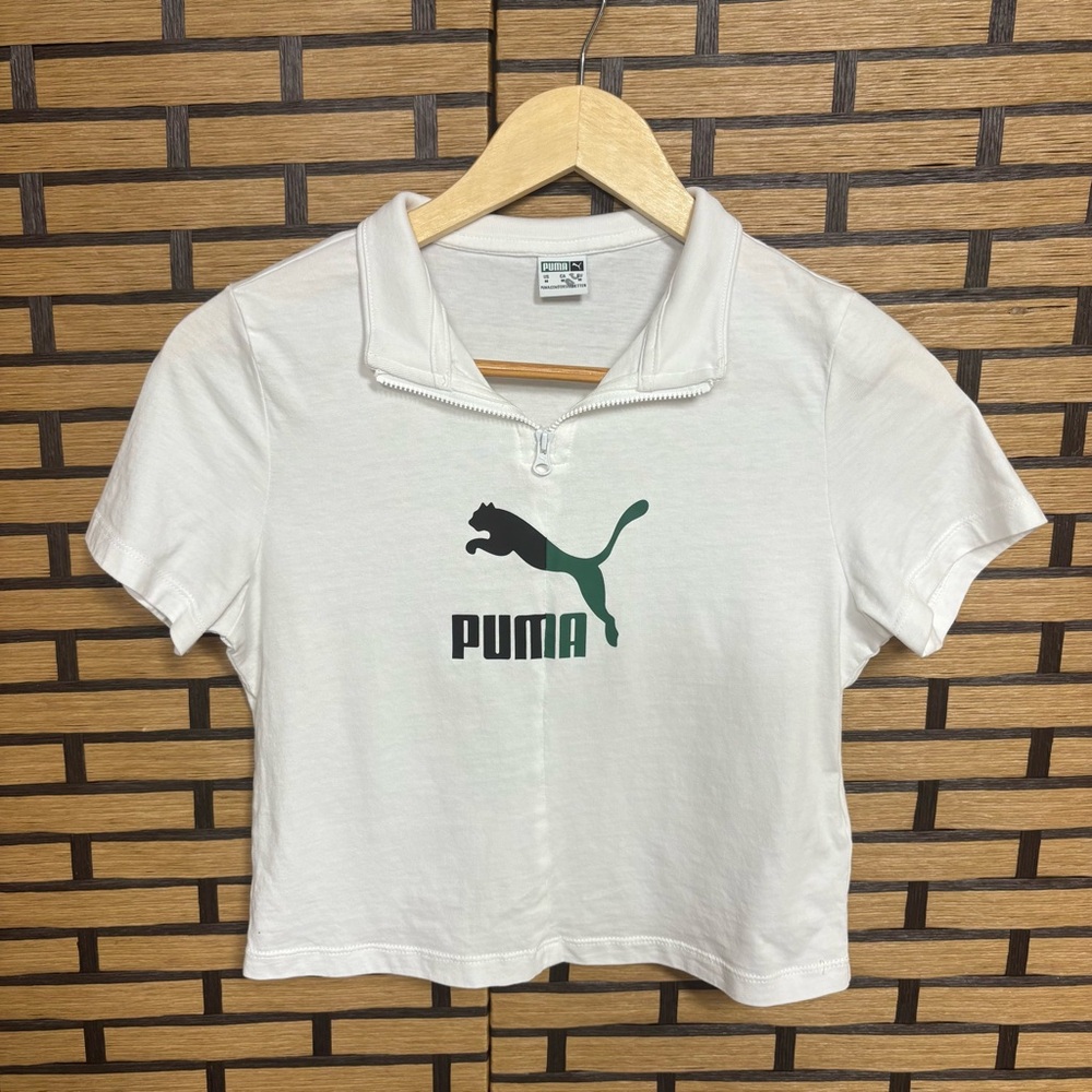 Puma White Crop Top Size Medium